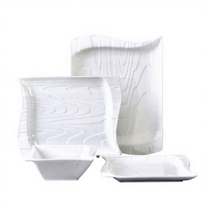 Eco-Friendly Elegant American Style White Ceramic Dinner <strong>Plate</strong> <strong>Creative</strong> Irregular Western Food Salad Steak Soup <strong>Plate</strong> for Party - Product Image 2