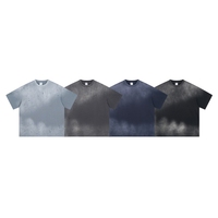 Camiseta de manga corta de gran tamaño 275GSM de alta calidad con logotipo personalizado de tela de algodón ropa de calle cuello redondo para hombre lavado ácido
