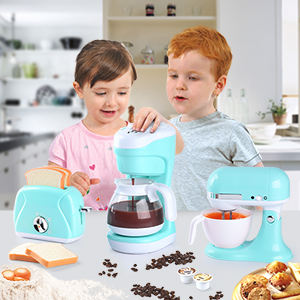 Ensemble de jouets de jeu de rôle de <span class=keywords><strong>cuisine</strong></span>; Machine à café et mélangeur avec son, lumière et <span class=keywords><strong>action</strong></span> réalistes; Traitement OEM personnalisé. - Product Image 6