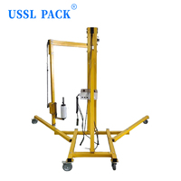 Enrouleur de film rotatif portable JH-500 pour l'emballage de gros rouleaux de marchandises, équipement d'emballage manuel, machine d'emballage extensible mobile