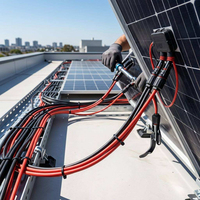 Conector Solar Fotovoltaico Impermeable IP68 al por Mayor, Acoplador Macho-Hembra, Cable de Extensión de 4/6mm², Cobre Puro al 99.9% para Sistema Solar