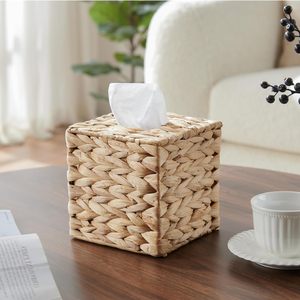 Panier de rangement de bureau en jacinthe d'eau écologique avec fonction organisateur pour ranger les serviettes de table dans la cuisine - Product Image 2