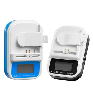 मोबाइल फोन और कैमरा एसी पोर्ट के लिए ओएम मल्टीफंक्शनल फास्ट यूनिवर्सल बैटरी चार्जर 6 ग्राम एलसीडी डिस्प्ले - Product Image 1