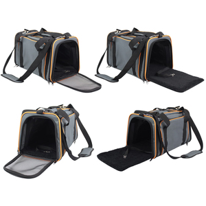 กระเป๋าใส่สัตว์เลี้ยงแบบเรียบง่ายพับได้มีซิประบายอากาศปรับได้สำหรับการเดินทางกลางแจ้ง - Product Image 4