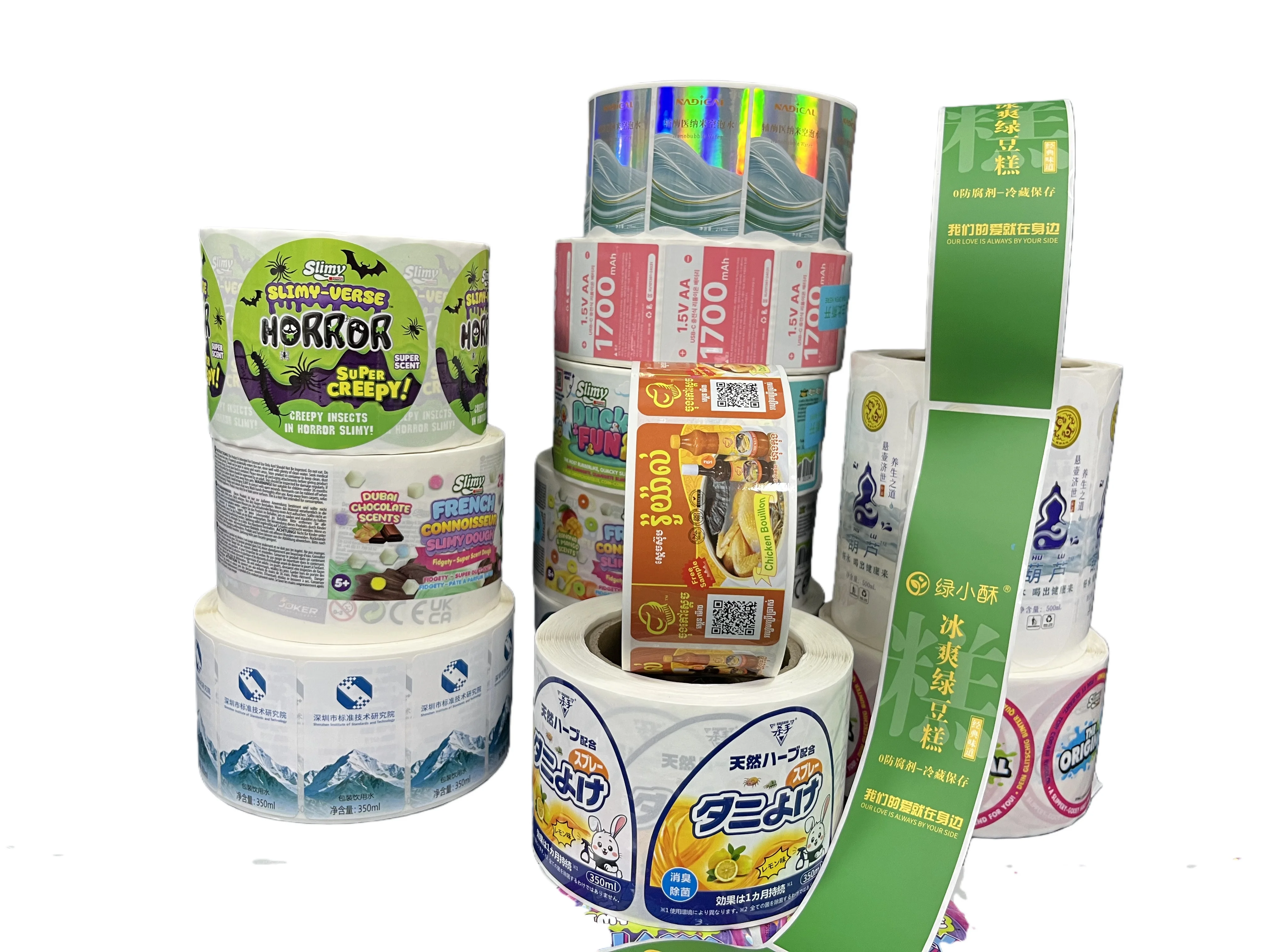 Custom Shape PET Adhesive Label for Food Beverage Packaging Shipping Top Grade