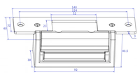 Serrure de porte électrique en acier inoxydable 12V DC, déverrouillage par empreinte digitale et mot de passe, finition zinguée, installation facile, sécurité en cas de panne