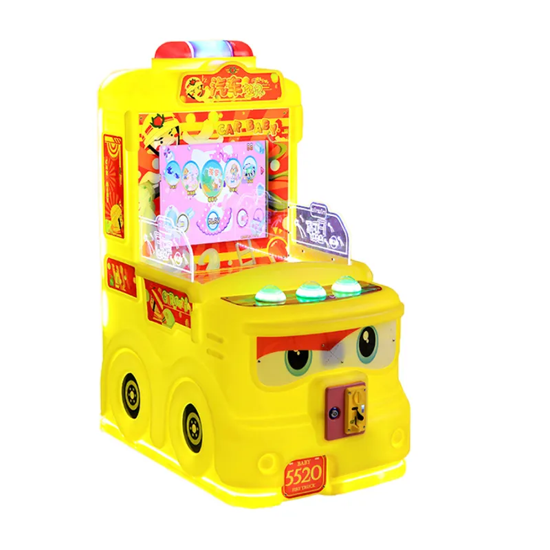 Bus bébé monnayeur intérieur enfants pour centre commercial bouton poussoir arcade musique jeu machine