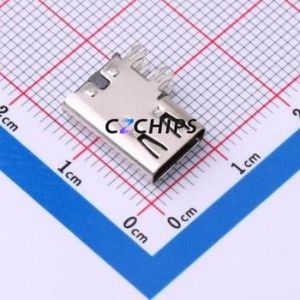 TYPE-C 6P CC USB Connector Through hole Component (THT) Connector Type-C USB 3.1 Female Side Insert - Product Image 1