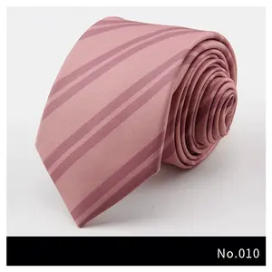 Fashion wholesale Men's Business Tie Striped logo tie 100% custom polyester tie