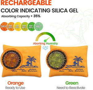 100g Rechargeable Écologique <span class=keywords><strong>D</strong></span>éshydratant Sacs Stockage Couleur Indiquant Silicone Sac <span class=keywords><strong>Absorbeur</strong></span> <span class=keywords><strong>D</strong></span>'<span class=keywords><strong>humidité</strong></span> Visible Fenêtre - Product Image 2