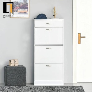 Wooden Modern Living Room Entry <strong>Hallway</strong> <strong>Small</strong> Thin Flip Storage Shoe Rack <strong>Cabinet</strong> - Product Image 1