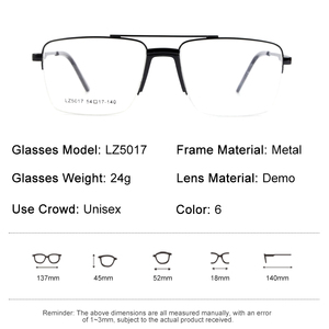 Nhà Phân Phối Kính Mắt Gọng Kim Loại Chất Lượng Cao Và Bán Sỉ Kính Quang Học Thiết Kế Vuông - Product Image 2