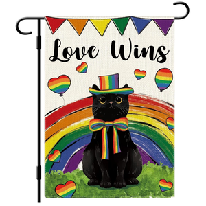 Personnalisé fierté LGBTQ jardin drapeau Inclusion diversité lesbienne <span class=keywords><strong>Gay</strong></span> bisexuel transgenre égalité drapeau de cour petite Mini cour extérieure - Product Image 4