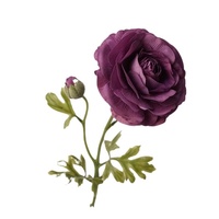 Bunga Sutra Buatan Berkualitas Tinggi, Melembapkan, Realistis, Sentuhan Modern, Desain Teratai Peony Berkepala Dua, untuk Hari Valentine, Kering
