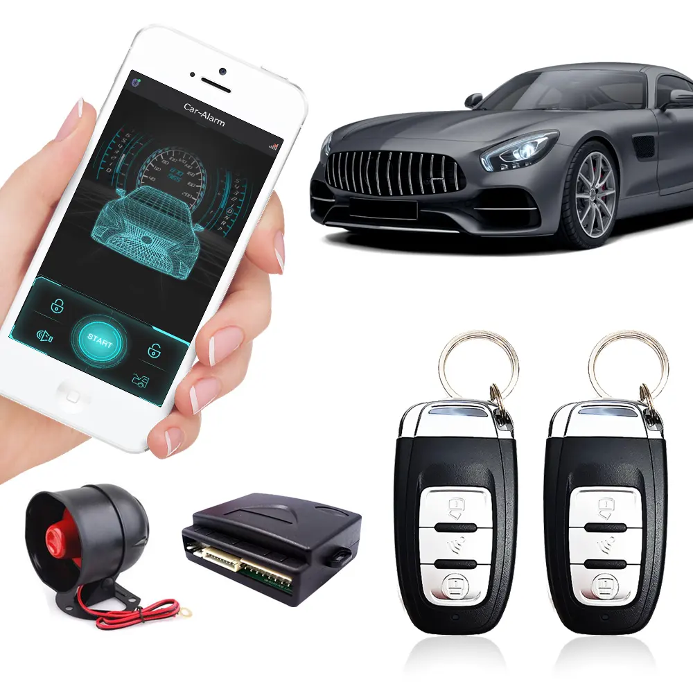 使いやすいモバイルAPPカーセキュリティアラームシステムalarmupgrade alarmes auto remote alarmas para coche module system