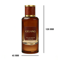 Flacon de parfum vide personnalisé 100 ml, flacon de parfum en verre ambré de luxe, flacon de parfum avec logo doré, emballage avec boîte