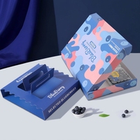 Kotak Karton Kaku Dapat Didaur Ulang dengan Lapisan UV, Dibuat Khusus untuk Kemasan Buah Blueberry, Portabel untuk Ritel & Hadiah