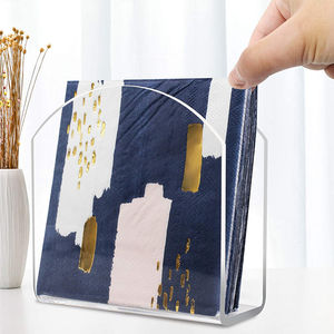 Servilleta titular de acrílico claro servilleta titulares para mesas claro de la servilleta de papel de soporte de mesa independiente tejido caja - Product Image 3