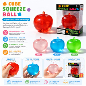 Jouet Squishy Pomme Personnalisé - Jouet Anti-Stress à Rebond Lent en Forme de Boule à Presser pour Filles et Garçons, Cadeaux Promotionnels pour les Fêtes et Anniversaires - Product Image 5