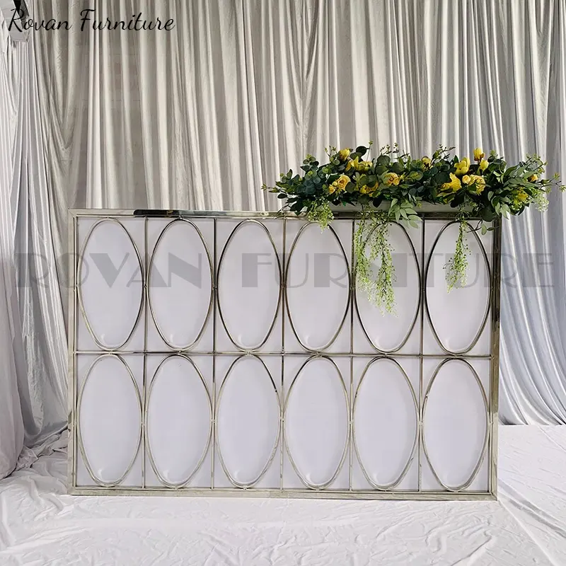 Hot selling luxury pvc sliver stainless steel bar counter wedding bar counter for wedding event