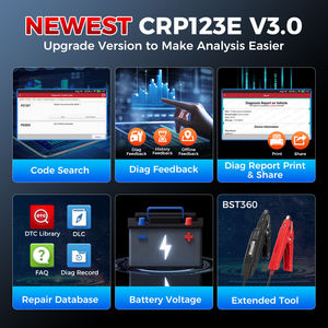 CRP123E V3.0 Full OBD2 10 Modes <b>Car</b> With 7 Reset Service Tools for OBD <b>Cars</b> CRP123E V3.0 Creader Professional 123E CRP123E V3.0 - Product Image 2