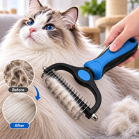 Brosse pour animaux de compagnie, kit de toilettage pour animaux, gant brosse pour chien, peigne de toilettage, outil de démêlage, râteau pour chien