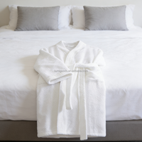 Peignoir en tissu éponge 100 % coton unisexe Lumi, blanc, personnalisé avec logo imprimé, séchage rapide, pour l'hiver et l'été, idéal pour la maison, vente en gros