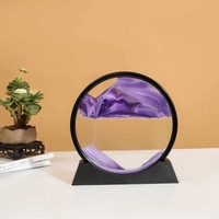 Sablier 3D à sable avec scène animée, ornement décoratif, cadeau d'anniversaire pour la maison, salon, bureau, décoration de bureau, design Art Déco