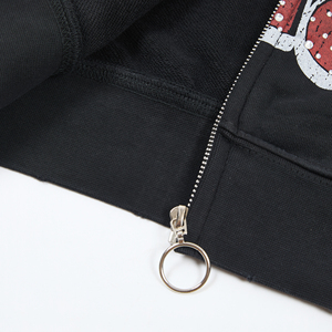 Ultima Novità Europea: Felpa Sportiva con Zip DUAA e Strass Stampati, <span class=keywords><strong>Abbigliamento</strong></span> <span class=keywords><strong>Hip</strong></span>-<span class=keywords><strong>hop</strong></span> <span class=keywords><strong>da</strong></span> Uomo in Vendita all'Ingrosso - Product Image 5