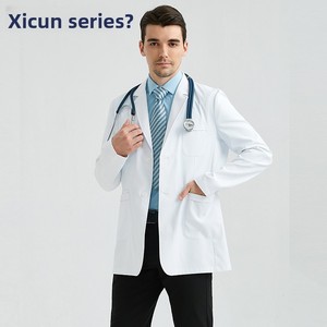 Cappotto di fascia alta per <span class=keywords><strong>medici</strong></span> odontoiatrici da uomo a manica lunga uniforme da <span class=keywords><strong>lavoro</strong></span> in plastica estiva a manica corta saloni di bellezza uniformi corte - Product Image 2