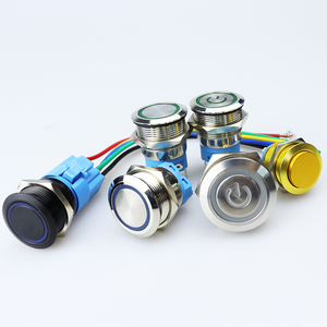Interruptor de Botón Pulsador Momentáneo de Metal de 12 mm, 16 mm, 19 mm, 22 mm, Resistente al Agua, con Iluminación LED RGB e Interruptor de Retención, con Conector - Product Image 3