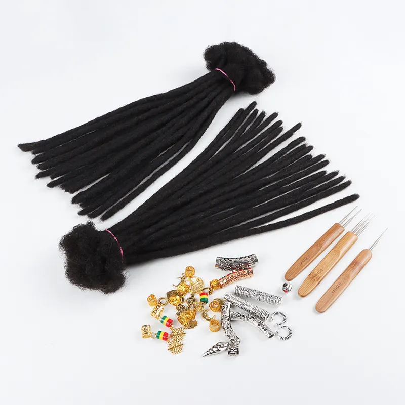 Vastdreads rastas dreadlocks cheap loc hair extension permanent dread lock extension 100% dreadads per capelli umani naturali