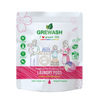 Logo Kustom Laundry Pods Essential Oils Custom 5 in 1 Booster Beads Capsule Detergent Laundry Detergent Pods