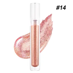 Wholesale OEM Diamond Lip Gloss Makeup High Shine Holographic Gloss Glitter Lipgloss