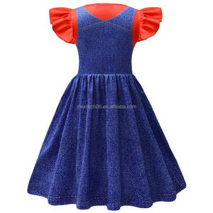Vestido con mangas con volantes para niños con estampado digital en 3D - Traje con temática <span class=keywords><strong>de</strong></span> la película Super <span class=keywords><strong>Bros</strong></span>. - Product Image 5