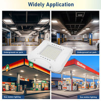 Lámpara LED para Techo de Garaje Subterráneo de Bajo Perfil 150W 200W, Solución IP65 de Montaje en Superficie para Gasolineras