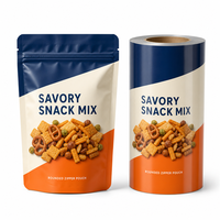 Sachet de mélange de snacks savoureux avec fermeture éclair - Sac alimentaire personnalisé en VMPET haute barrière, de qualité alimentaire, à fond stable