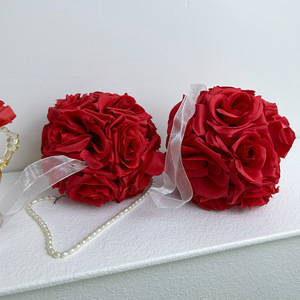 Bola de Flores Artificiales de Rosa, 15 cm de Alto, Simulación Realista, Decoración para Bodas, Material Plástico, Decoración para el Hogar, Adorno para Techo, de Fábrica - Product Image 2