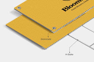 高品質カスタムロゴ印刷 波形プラスチックシート ヤードサイン 屋外防水 H型杭 PPプラスチックレターサイン - Product Image 6