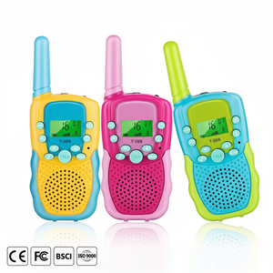 Portable Handheld Two Way Radio Walkie Talkie FM Long Range Waterproof Emergency Receiver Cartoon Style Striped Pattern Toy - Product Image 1
