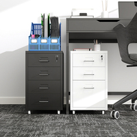 Meuble de bureau moderne en acier à 3 tiroirs, durable, écologique, armoire mobile à tiroirs multiples, rangement vertical en métal, coloré