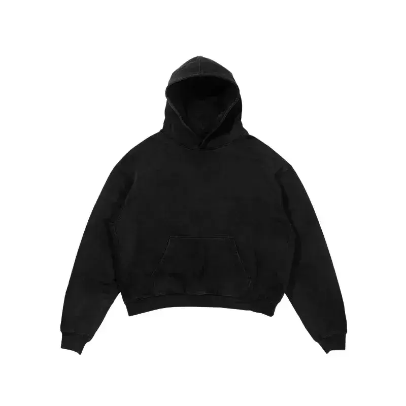 Benutzer definierte übergroße flauschige Boxy Fit Hoodie Männer French Terry Schwergewicht Hoodies ohne Schnur