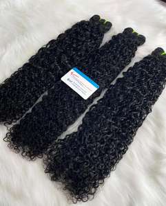 Une grande quantité de paquets de cheveux bouclés/rebondissants/pixie vietnamiens cuits à la vapeur cheveux traités pas d'enchevêtrement pas de perte de trame de génie - Product Image 5