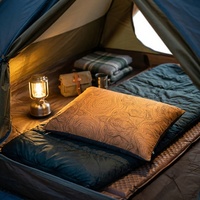 Oreiller de voyage gonflable ultra-léger et personnalisable, compressible, en mousse à mémoire de forme, lavable, pour voiture, avion, hamac