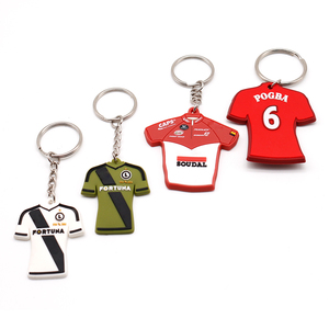 Tùy Chỉnh Cao Su <span class=keywords><strong>Silicone</strong></span> Mềm PVC Bóng Đá Bóng Đá Jersey <span class=keywords><strong>Keychain</strong></span> Cá Nhân T Áo Sơ Mi Hình Bóng Chày Câu Lạc Bộ Thể Thao Đội Keyring - Product Image 2