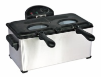 Friteuse électrique en acier inoxydable 6L pour poulet, 2000W, homologation ETL