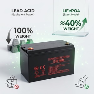 Batterie LiFePO4 GORHEN 260822 12.8V 100Ah avec BMS intégré, noire, fabriquée en Chine, pour station d'alimentation de secours domestique - Product Image 6