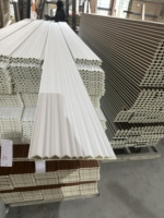 Decoración Interior De Fibra De Madera De Bambú Listón estriado Revestimiento De PVC Panel 3D De Pared Rejilla Interior TV Fondo Panel De Pared De Techo