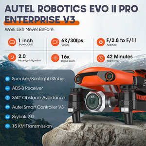 Drone industriel Autel Robotics EVO II Pro 6K Enterprise V3 avec évitement d'obstacles omnidirectionnel, projecteur stroboscopique et haut-parleur - Product Image 3