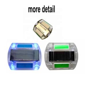 OWLEYE 100x82mm <span class=keywords><strong>PC</strong></span> IP68 Balise routière solaire à feuille réfléchissante prismatique haute intensité LED, portée visuelle 600m, lumière clignotante 12T - Product Image 4